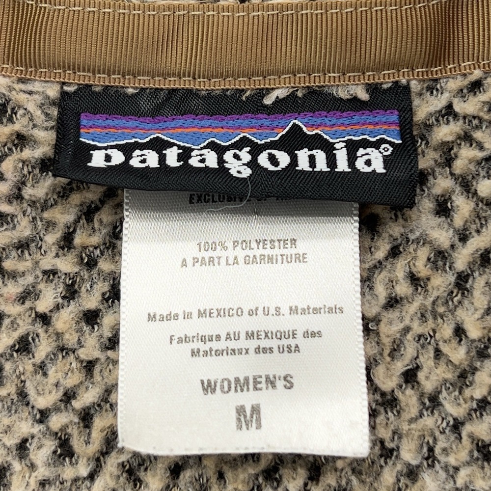 Patagonia Los Gatos Fleece Pullover Women's Medium Beige Brown Snap-T Jacket - Picture 2 of 13